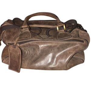 Vintage Gentleman Jack Jack Daniel’s Genuine Leather Men’s Travel Bag Brown RARE